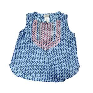 Crewcuts Embroidered Silk Blend Blouse Size 2